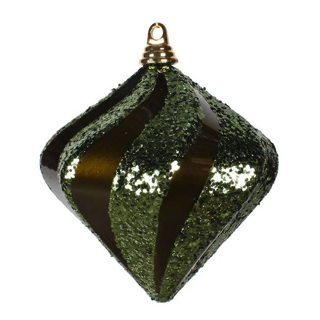 8'' Olive Candy Glitter Swirl Diamond