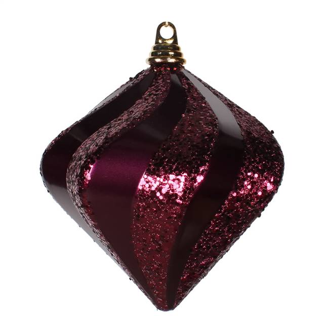 8'' Eggplant Candy Glit Swirl Diamond