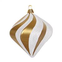 8" Gold-White Candy Glit Swirl Diamond