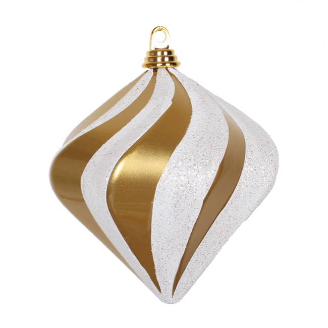 8" Gold-White Candy Glit Swirl Diamond