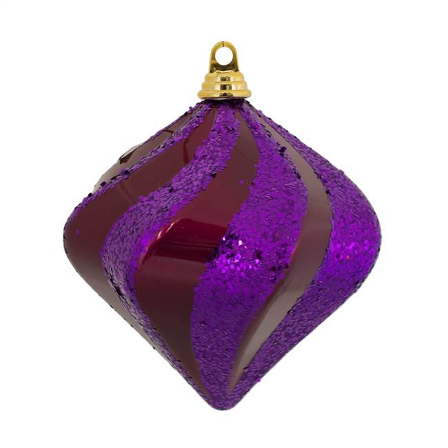 8" Cerise-Pur Candy Glit Swirl Diamond