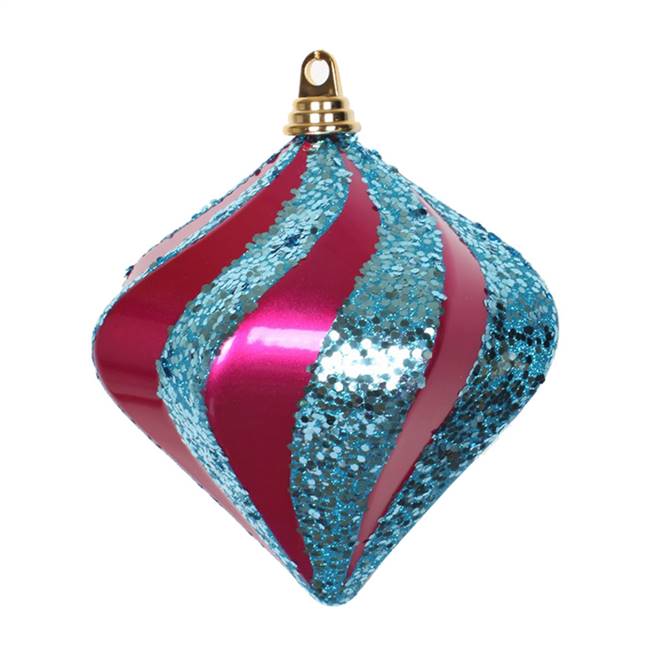 8" Ceris-Turq Candy Glit Swirl Diamond