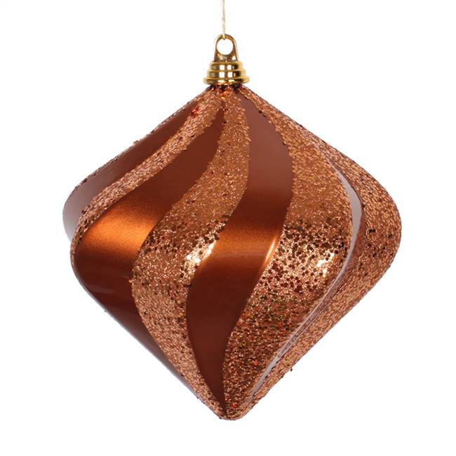 10" Copper Candy Glitter Swirl Diamond