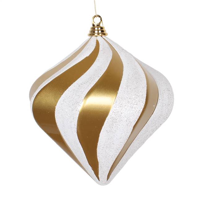 10" Gold-White Candy Glit Swirl Diamond