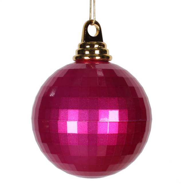 4'' Cerise Candy Mirror Ball 1/Bag