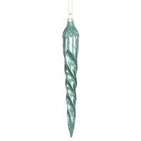 7.7" Emerald Candy Glitt Icicle 8/Box