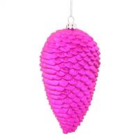 5'' Cerise Matte-Glitter Pinecone