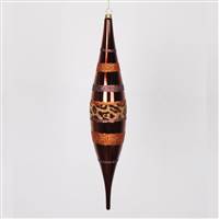 13" Copper-Cheetah Shiny Glitter Drop
