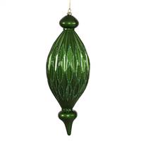 12" Green Candy Glitter Diamond Finial