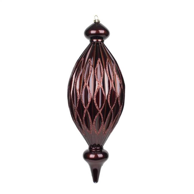 12" Chocolate Candy Glit Diamond Finial