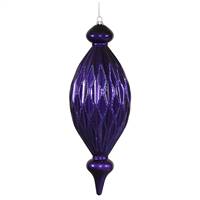 12" Plum Candy Glitter Diamond Finial