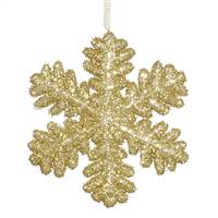 9"  Gold Glitter Snowflake