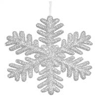 13.75" Silver Glitter Snowflake
