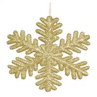 13.75" Gold Glitter Snowflake