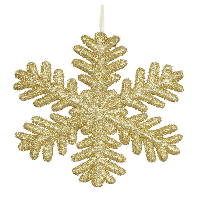 13.75" Gold Glitter Snowflake