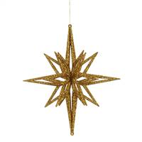 12" Gold 3D Glitter Star