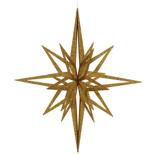 32" Gold 3D Glitter Star