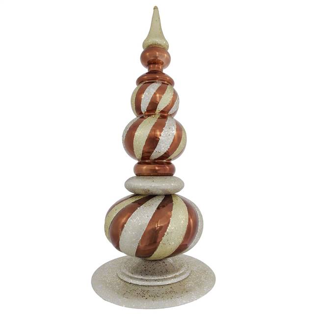 32" Copper, Gold Shiny Glitter Finial