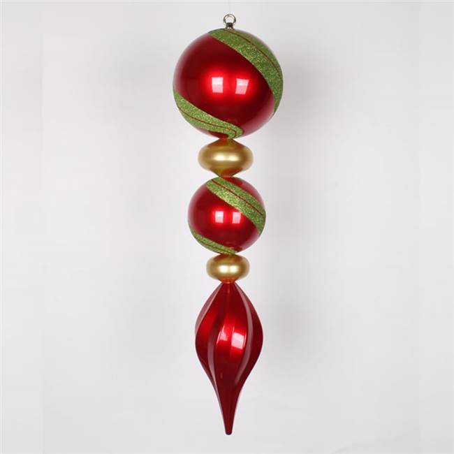 30.5" Red/Gold/Lime Jumbo Finial