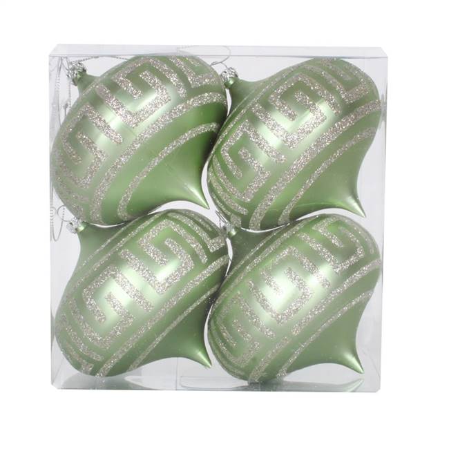 4" Celadon Onion Champagn Glitt 4/Box