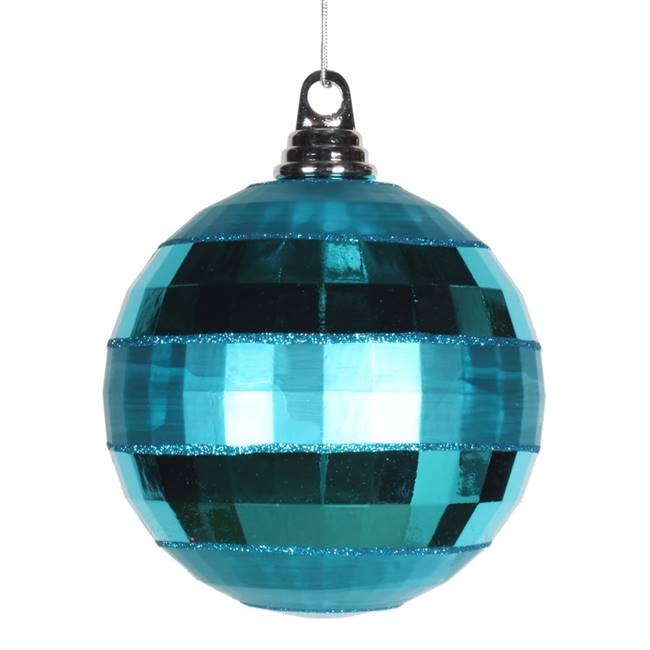 5.5" Turquoise Shiny-Matte Mirror Ball
