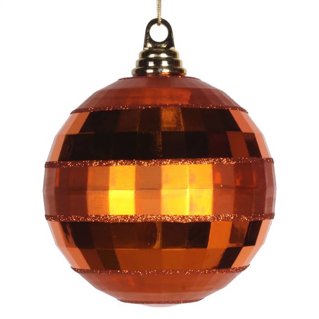 5.5" Bn Orange Shiny-Matte Mirror Ball