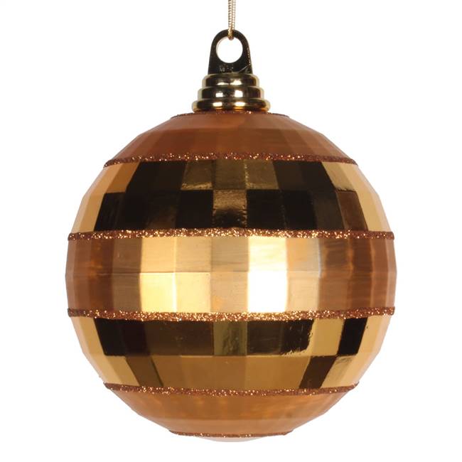 5.5" Antiq Gold Shiny-Matte Mirror Ball