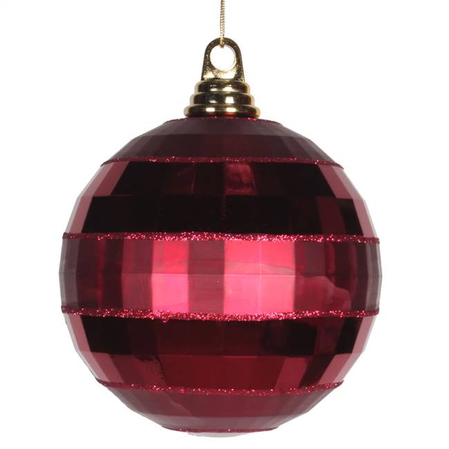 5.5" Burgundy Shiny-Matte Mirror Ball