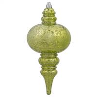 7" Olive Shiny Mercury Finial 3/Box