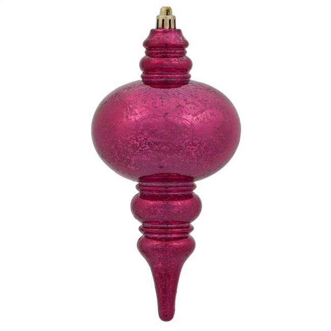 7" Wine Shiny Mercury Finial 3/Box