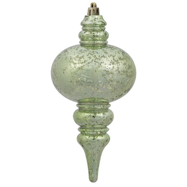 7" Celadon Shiny Mercury Finial 3/Box