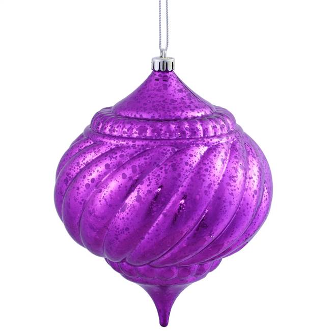 6" Purple Shiny Mercury Onion Ball