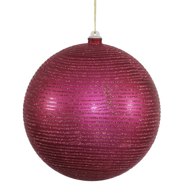 5.5" Magenta Matte-Glitter Ball 2/Box