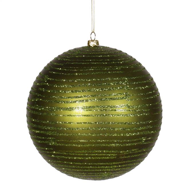 5.5" Dark Olive Matte-Glitter Ball 2/Box