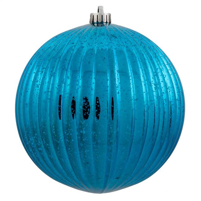 10" Turquoise Mercury Pumpkin Ball 1/Bg