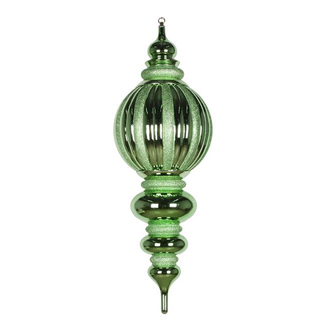 35" Celadon Shiny Glitter Finial