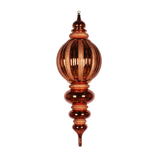 35" Copper Shiny Glitter Finial