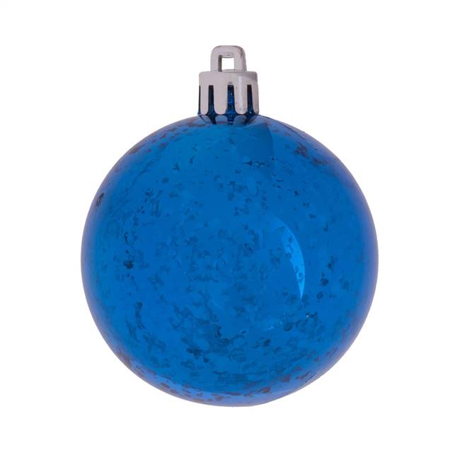4"  Blue Shiny Mercury Ball 6/bag