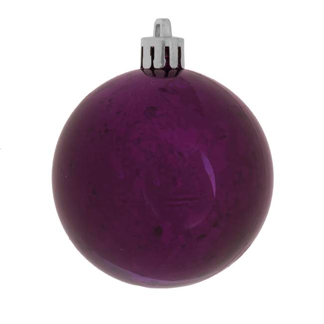 4"  Plum Shiny Mercury Ball 6/bag