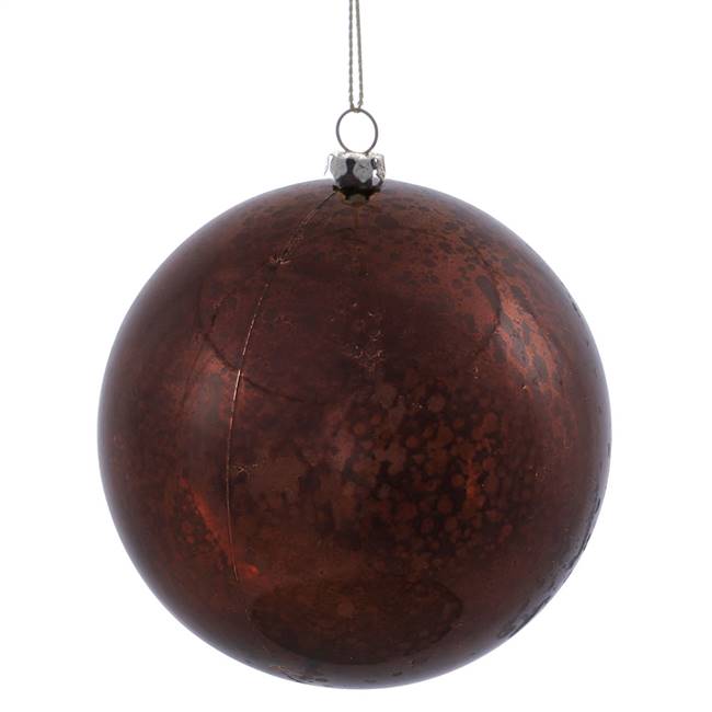 4.75" Chocolate Shiny Mercury Ball 4/bag