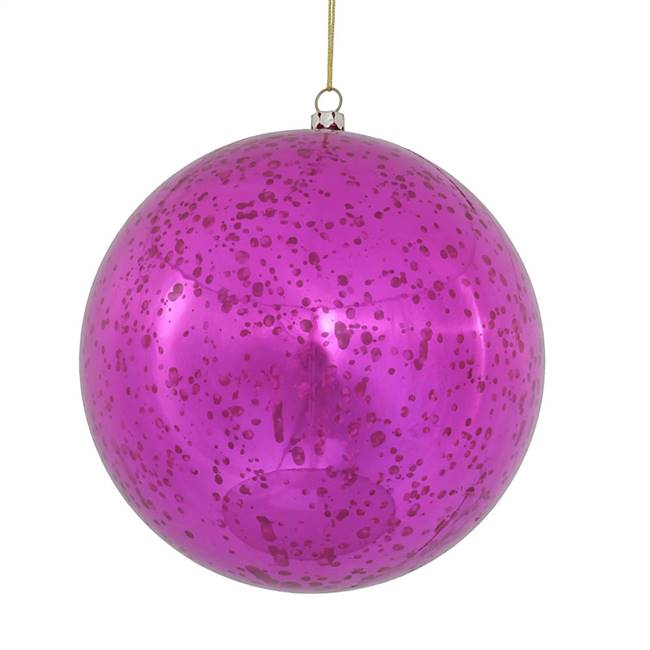 6" Cerise Shiny Mercury Ball 4/bag