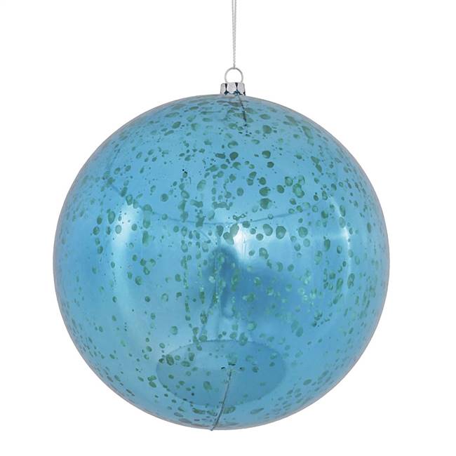 6" Turquoise Shiny Mercury Ball 4/bag