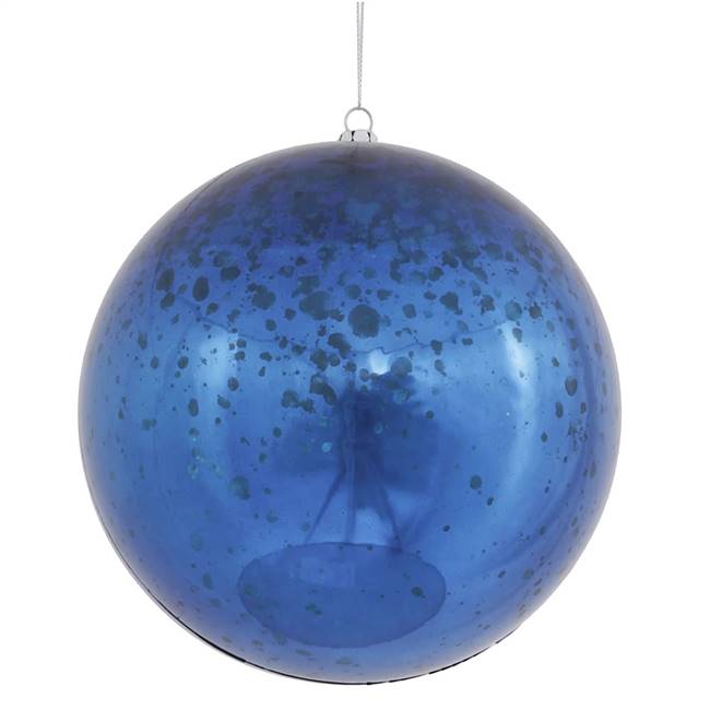 6" Sea Blue Shiny Mercury Ball 4/bag