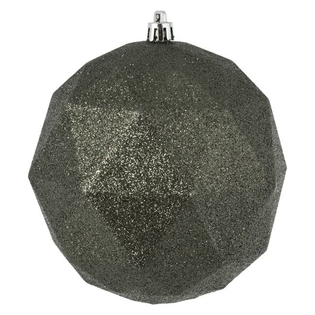 4.75" Wrought Iron Glitter Geo Ball 4/Bg