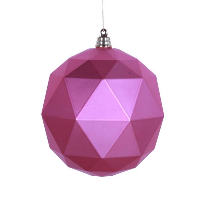 4.75" Mauve Matte Geometric Ball 4/bag