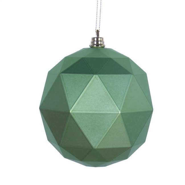 4.75" Celadon Matte Geometric Ball 4/bag