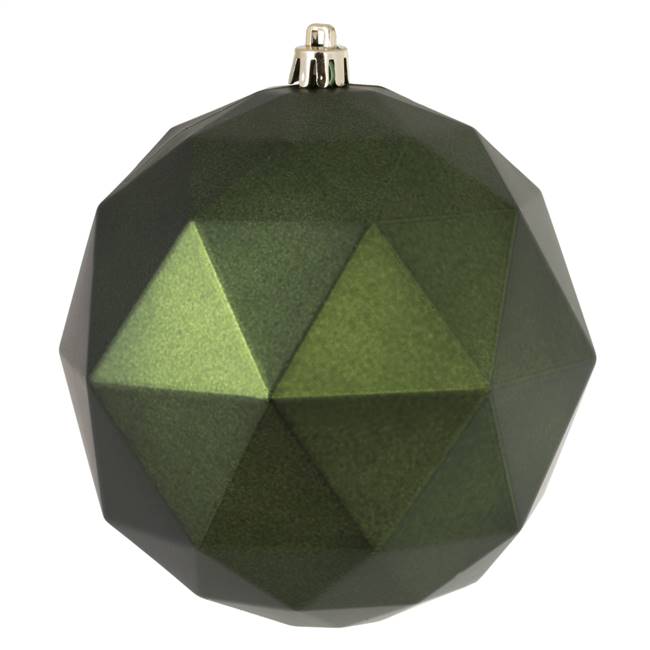 4.75" Moss Green Matte Geometric Ball 4/
