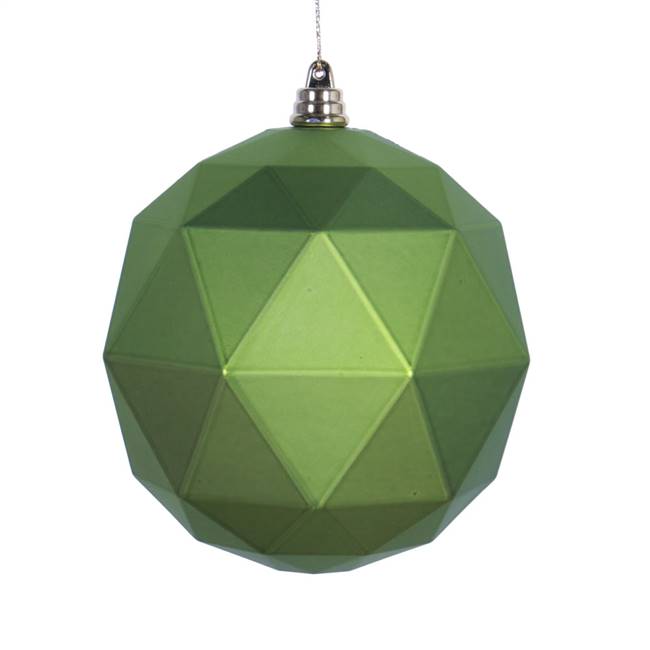4.75" Lime Matte Geometric Ball 4/bag