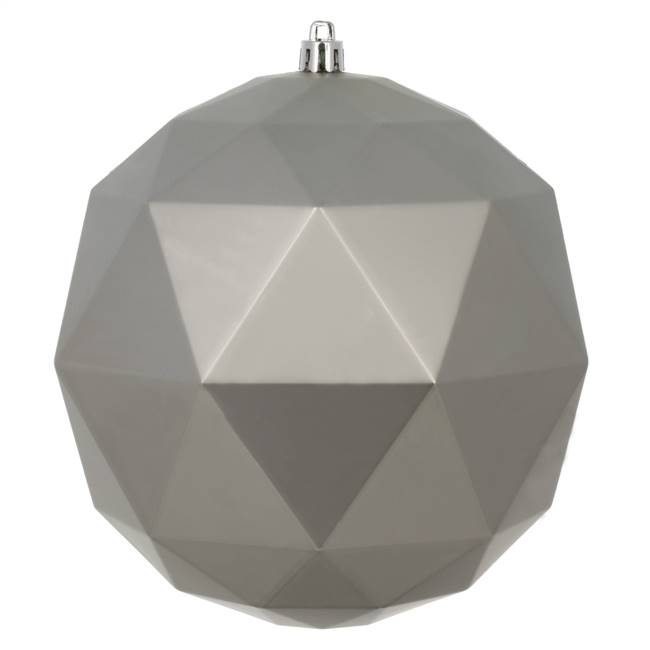 6" Limestone Matte Geometric Ball 4/Bg