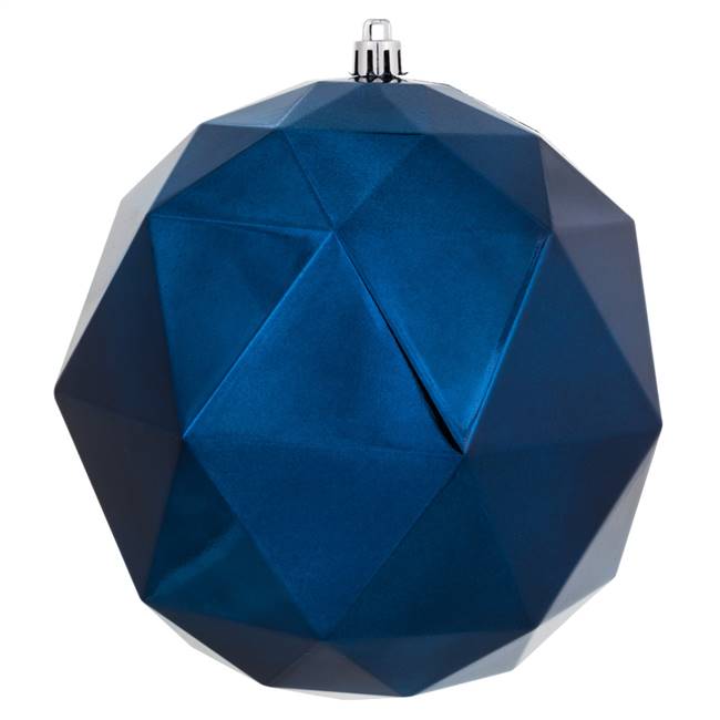 6" Midnt Blue Shiny Geo Ball 4/Bg